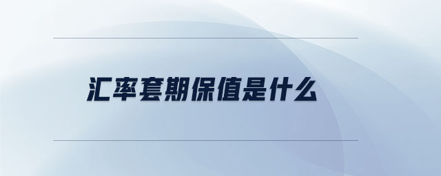 匯率套期保值是什么