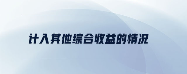 計入其他綜合收益的情況 計入其他綜合收益的情況
