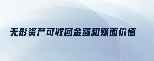 無(wú)形資產(chǎn)可收回金額和賬面價(jià)值