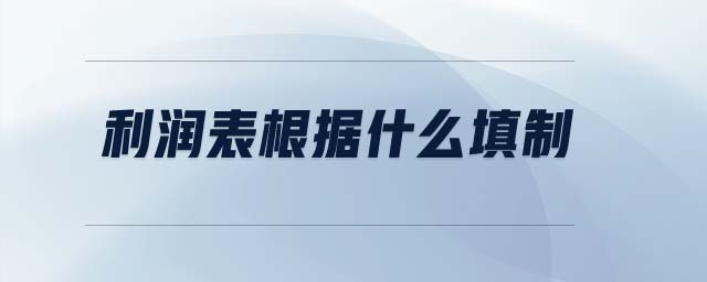 利潤表根據(jù)什么填制
