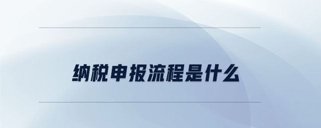 納稅申報流程是什么