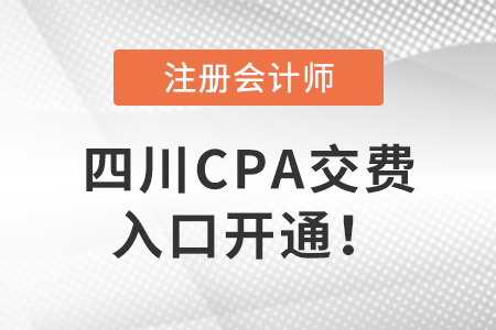 四川省自貢CPA交費入口開通！速來交費！