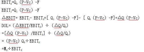 經(jīng)營杠桿系數(shù)