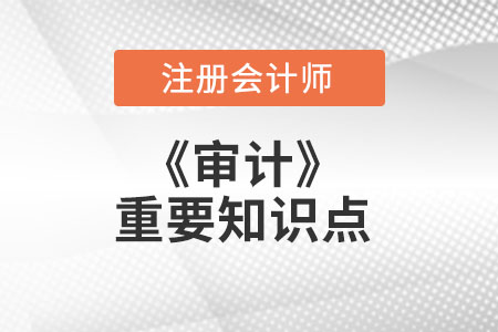 《審計》重要知識點