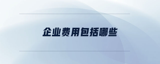 企業(yè)費(fèi)用包括哪些 企業(yè)費(fèi)用包括哪些