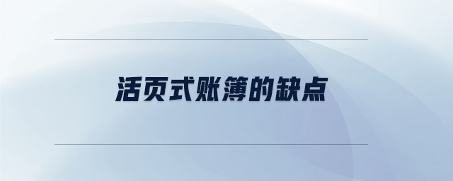 活頁式賬簿的缺點