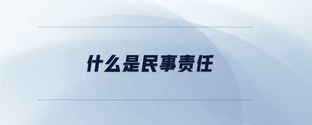 什么是民事責(zé)任