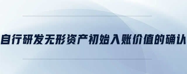 自行研發(fā)無形資產(chǎn)初始入賬價(jià)值的確認(rèn) 自行研發(fā)無形資產(chǎn)初始入賬價(jià)值的確認(rèn)