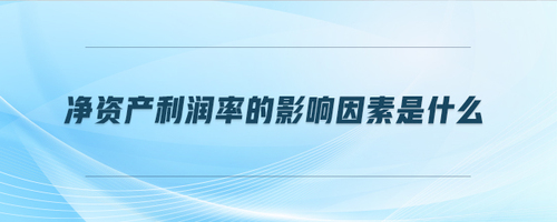 凈資產(chǎn)利潤率的影響因素是什么 凈資產(chǎn)利潤率的影響因素是什么
