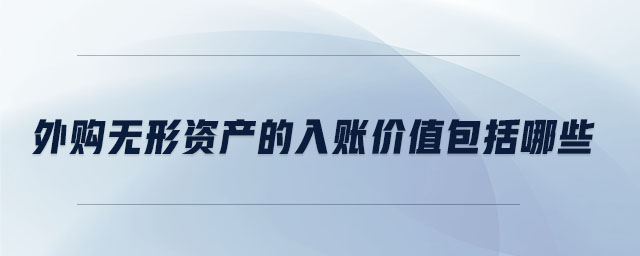 外購(gòu)無(wú)形資產(chǎn)的入賬價(jià)值包括哪些
