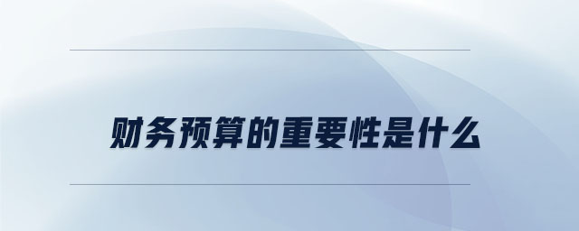 財務預算的重要性是什么