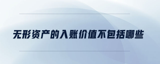 無形資產(chǎn)的入賬價(jià)值不包括哪些