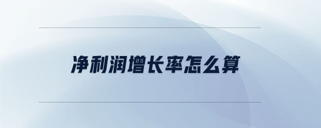 凈利潤(rùn)增長(zhǎng)率怎么算