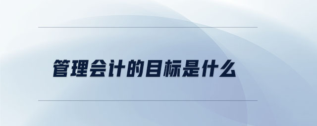 管理會(huì)計(jì)的目標(biāo)是什么 管理會(huì)計(jì)的目標(biāo)是什么