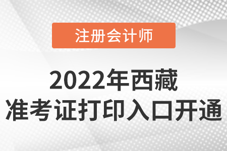 西藏自治區(qū)林芝2022年cpa準考證打印入口開通！