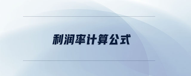 利潤率計算公式 利潤率計算公式