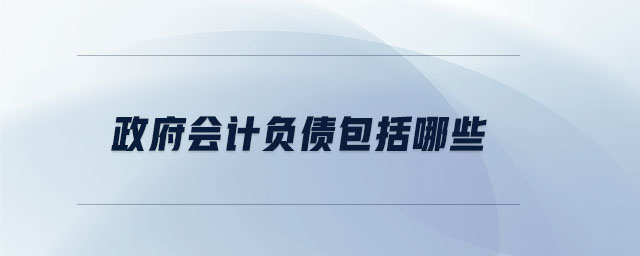 政府會(huì)計(jì)負(fù)債包括哪些 政府會(huì)計(jì)負(fù)債包括哪些