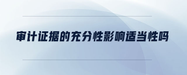 審計證據(jù)的充分性影響適當(dāng)性嗎
