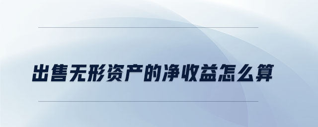 出售無形資產(chǎn)的凈收益怎么算