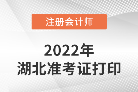 湖北省黃岡注冊會計師延考準(zhǔn)考證打印時間2022年