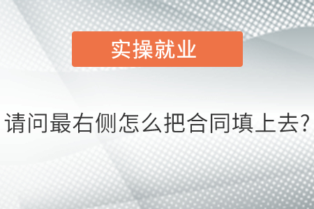 請(qǐng)問最右側(cè)怎么把合同填上去?