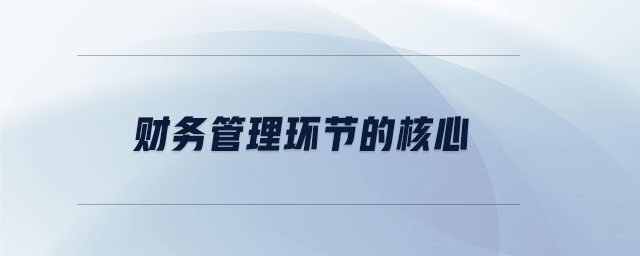 財務(wù)管理環(huán)節(jié)的核心