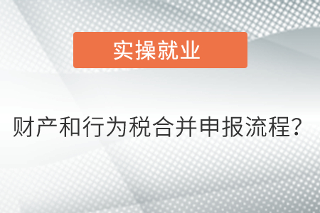 財產(chǎn)和行為稅合并申報流程？