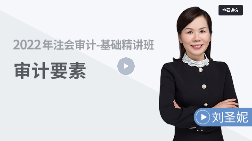 審計 —— 審計要素