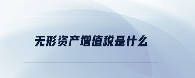 無(wú)形資產(chǎn)增值稅是什么