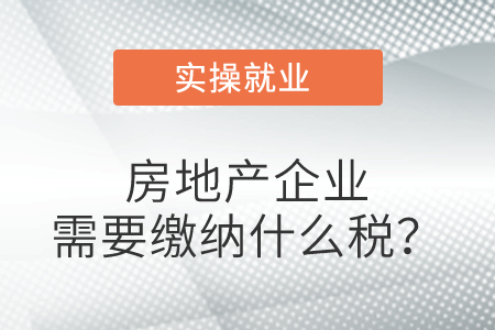 房地產(chǎn)企業(yè)需要繳納什么稅？