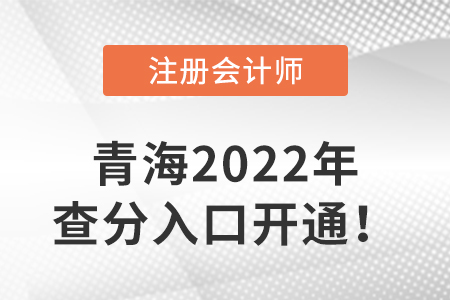 青海省海東2022年注冊會計師成績查詢?nèi)肟陂_通啦！