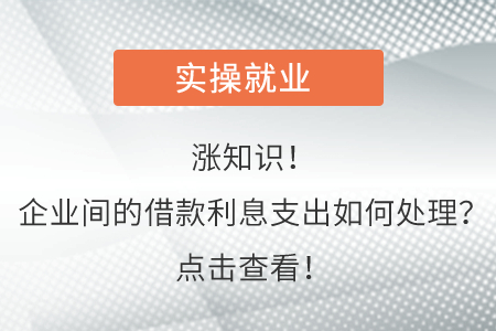 漲知識(shí)！企業(yè)間的借款利息支出如何處理？點(diǎn)擊查看！