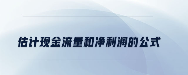 估計現(xiàn)金流量和凈利潤的公式