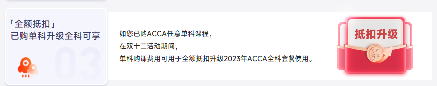 保價雙12！2023年ACCA全科套餐暢享鉅惠！