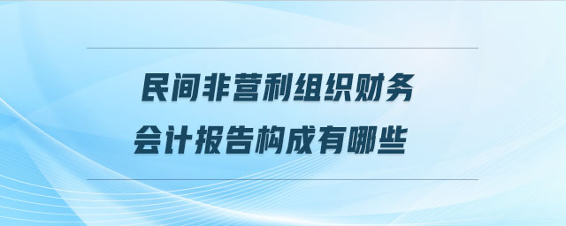 民間非營(yíng)利組織財(cái)務(wù)會(huì)計(jì)報(bào)告構(gòu)成有哪些