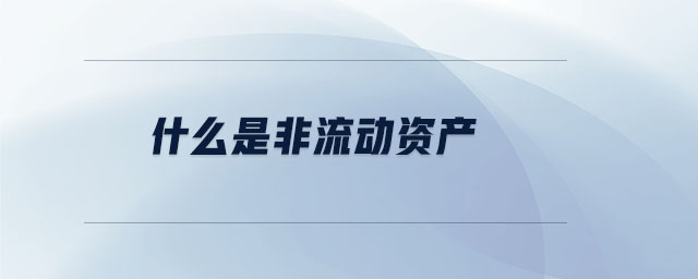 什么是非流動資產(chǎn) 什么是非流動資產(chǎn)