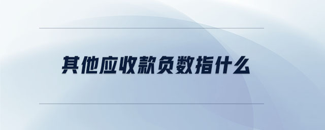 其他應(yīng)收款負(fù)數(shù)指什么 其他應(yīng)收款負(fù)數(shù)指什么