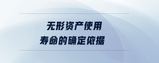 無形資產(chǎn)使用壽命的確定依據(jù)