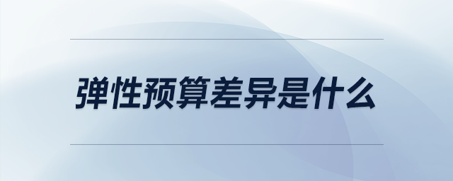 彈性預(yù)算差異是什么 彈性預(yù)算差異是什么