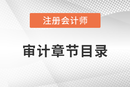cpa審計章節(jié)目錄2023年都有什么變化？