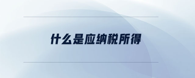 什么是應(yīng)納稅所得 什么是應(yīng)納稅所得