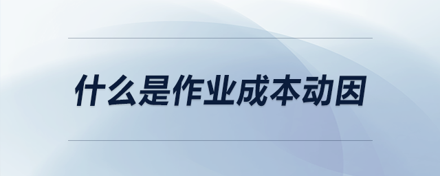 什么是作業(yè)成本動(dòng)因 什么是作業(yè)成本動(dòng)因