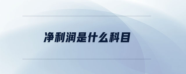 凈利潤是什么科目 凈利潤是什么科目