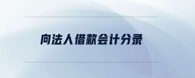 向法人借款會計(jì)分錄 向法人借款會計(jì)分錄