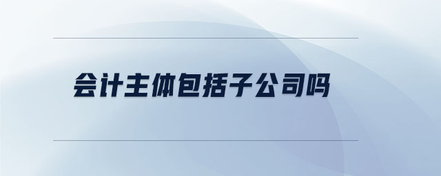 會計主體包括子公司嗎