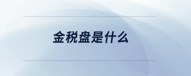 金稅盤是什么？
