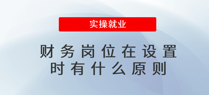 財(cái)務(wù)崗位在設(shè)置時(shí)有什么原則 財(cái)務(wù)崗位在設(shè)置時(shí)有什么原則