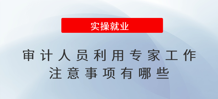 審計人員利用專家工作注意事項有哪些？