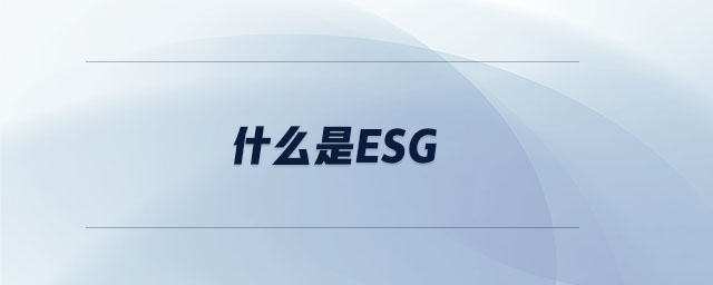 什么是ESG 什么是ESG