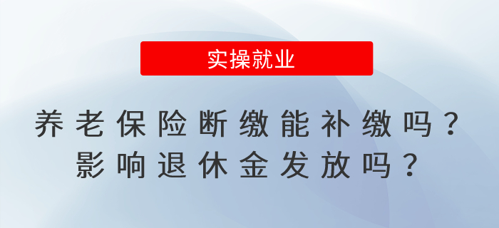 辭職后養(yǎng)老保險(xiǎn)斷繳，斷繳的部分能補(bǔ)繳嗎？影響退休金發(fā)放嗎？
